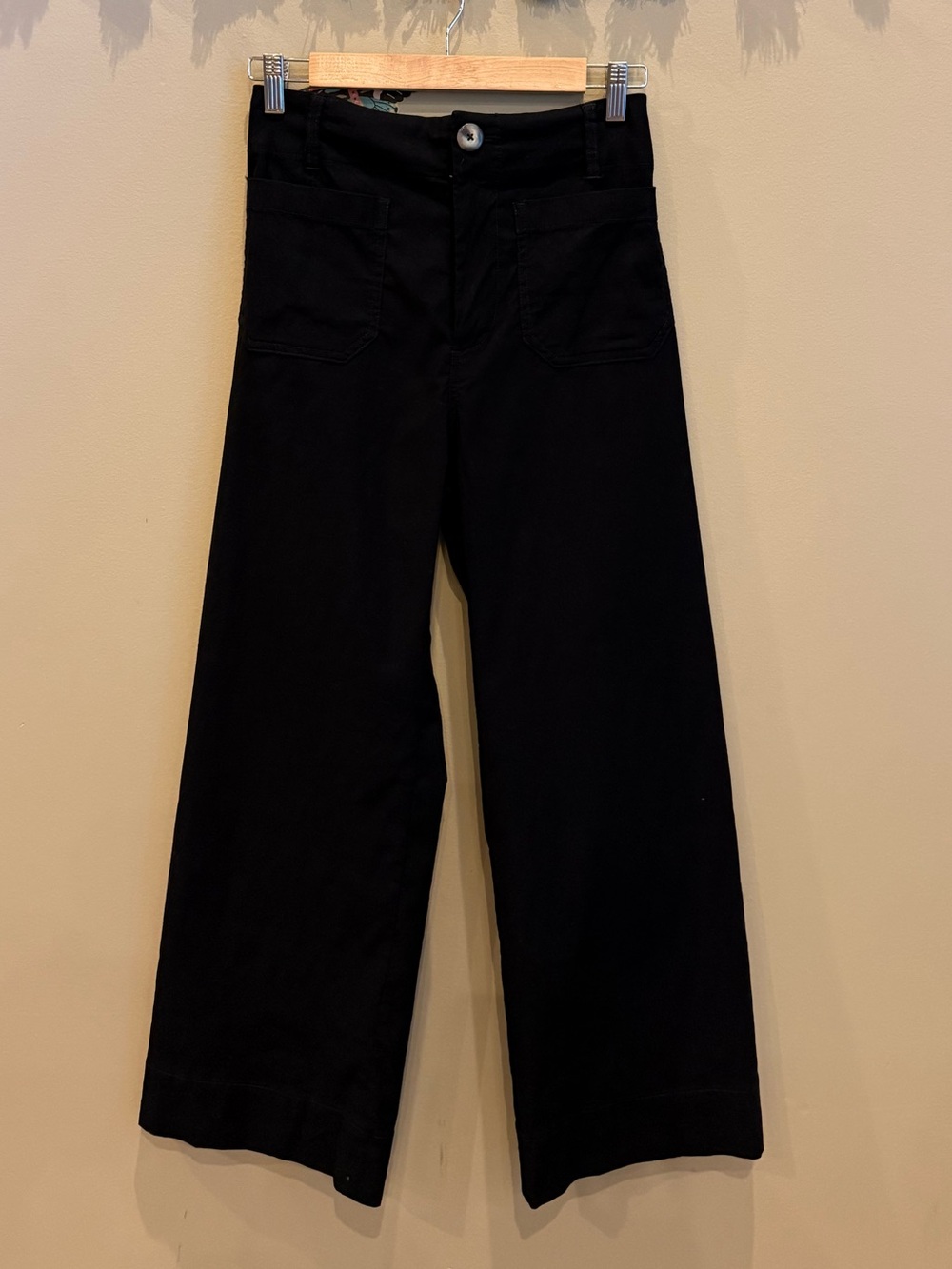 Maeve The Colette Black Wide-Leg Cropped Pants! - Picture 7 of 13